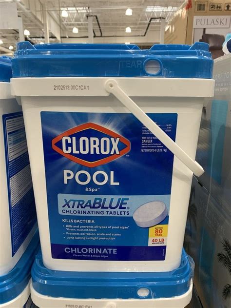 3" Chlorine Tabs; In The Swim 3" chlorine tabs compare to Bio-guard, Sun, Guardex and Pace. . Chlorine tablets 40 lbs costco